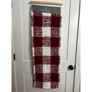 Farmhouse Rachel Ashwell Table Runner Christmas Red White 16 X 90 buffalo check